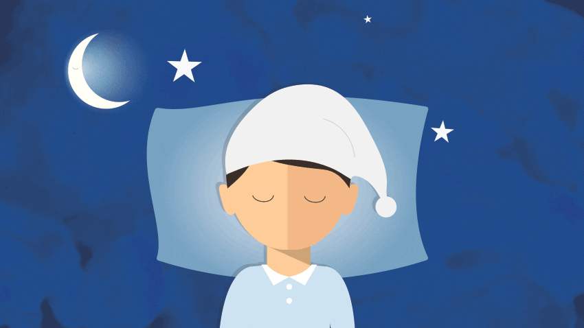 Man having quality sleep time