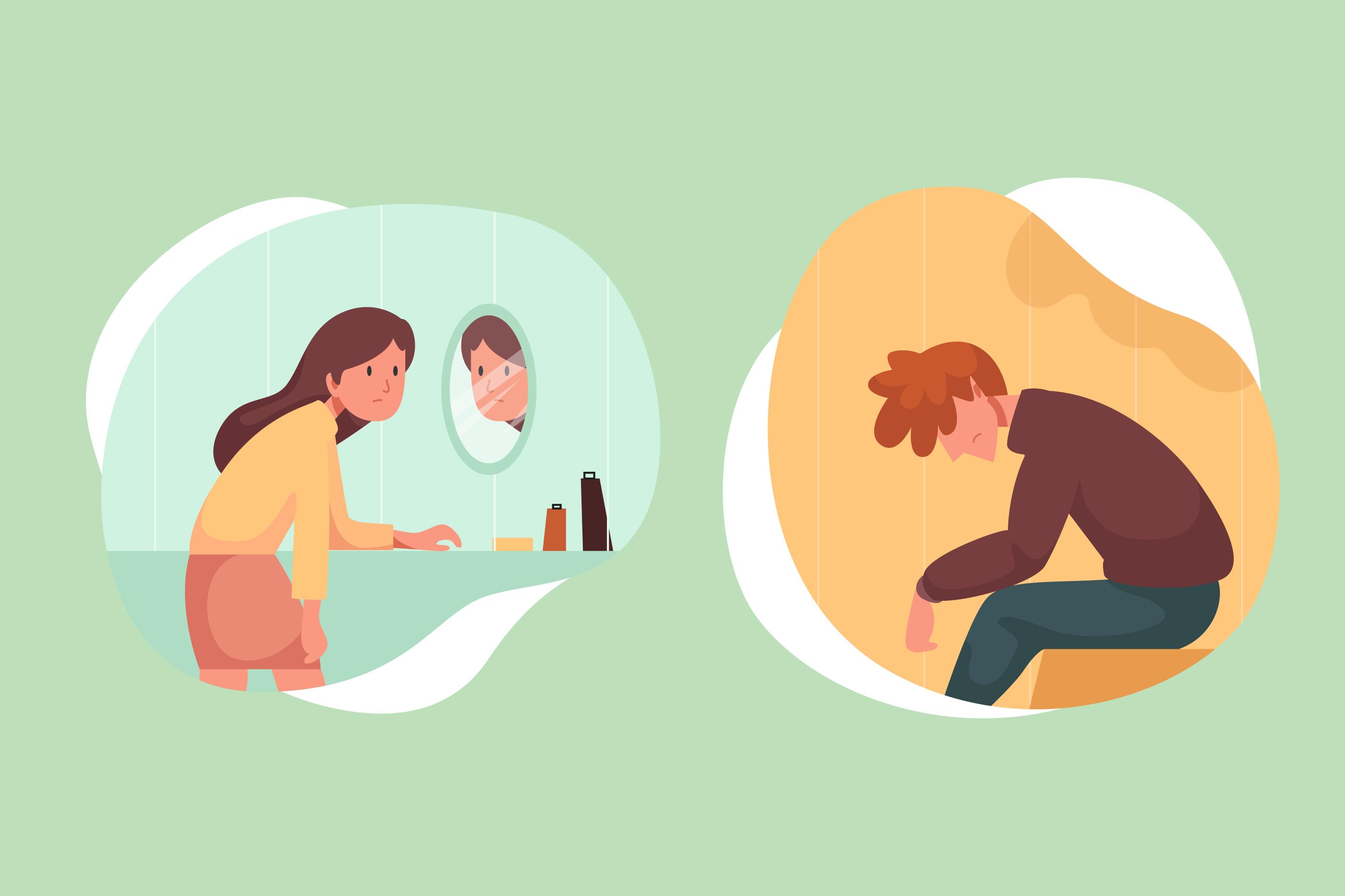 People with mental health problems feeling low and weak