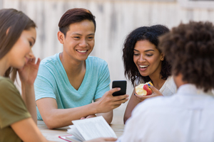 Friends staying connected and following-up on their mental health challenges