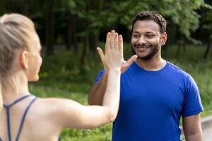 Man eliminating stressors by engaging in activities he likes