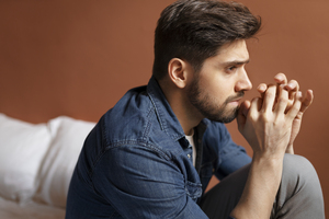 Man being insecure about his vulnerability